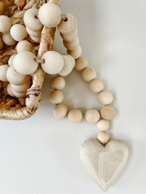 Oversized Prayer Beads with Heart